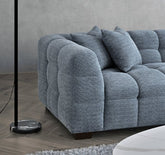 Aluxo Tribeca Corner Group in Iron Boucle Fabric - SOLID FURNITURE LTD